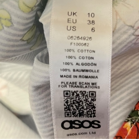 ASOS Off-the-Shoulder Floral Top – Size 6 - Picture 4 of 4